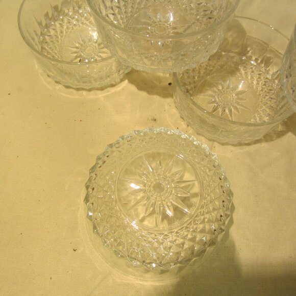 VTG SET OF 6 ARCOROC SALAD/DESERT BOWLS, CUT CRYSTAL FRANCE - Picture 6 of 7